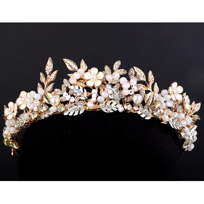 Naishide Jewelry korunka do vlasů s květy, perlami a lístky – Hledejceny.cz