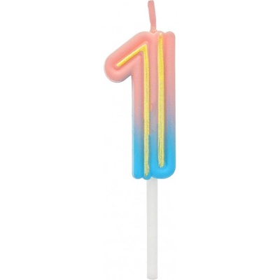 GoDan Svíčka Neon ombre číslo 1