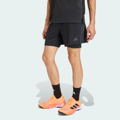 adidas Kraťasy TECH ESSENTIALS WORKOUT 2in1 černá