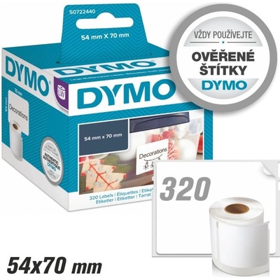 Dymo 70mm x 54mm, biele, 320 ks, 99015