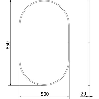 Mexen Loft 85 x 50 cm 9851-085-050-000-50