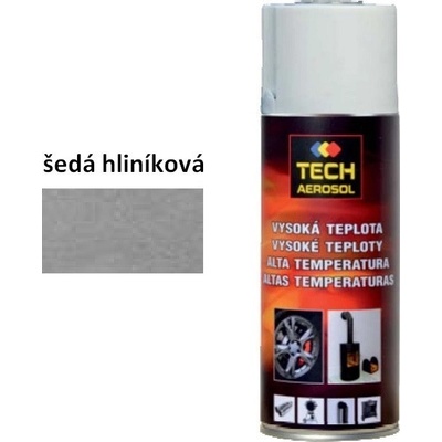 TECH Sprej žiaruvzdorný s odolnosťou do 600°C (sivá hliníková) 400 ml