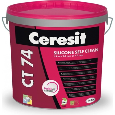 Ceresit CT 74 Silikonová omítka | Hlazená - Zrno 2,5 mm | A | 25 kg