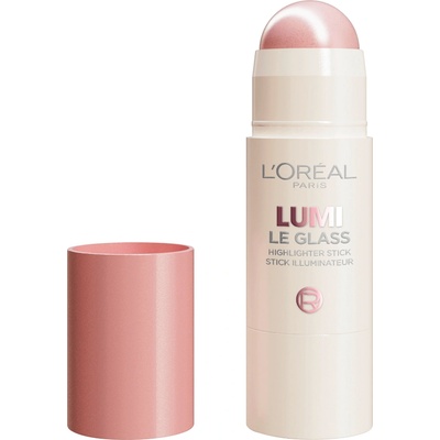 L'Oréal Paris Lumi Le Glass Highlighter Stick rozjasňovač v tyčince s vysokým leskem 620 Glassy Pink Ballet 7 g