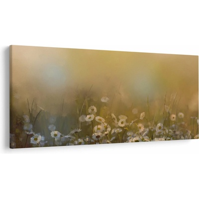 Obraz - Olejomalba sedmikrásek, jednodílný 250x125 cm