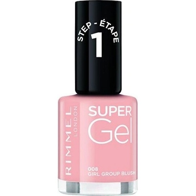 Rimmel Gélový lak na nechty Super Gel 008 Girl Group Blush 12 ml
