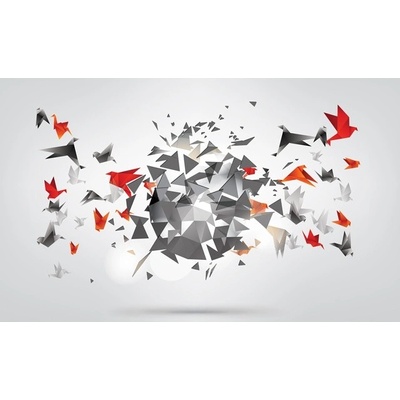 Preinterier FT2472 Fototapeta na stenu Origami vtáky vlies 104cm x 70cm