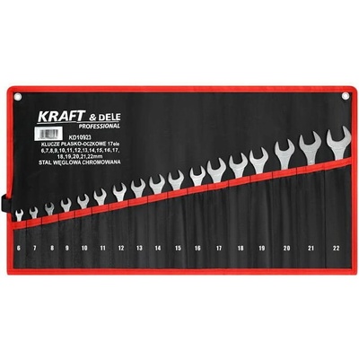 Kraft & Dele ploché klíče s okem 17 ks KD10923