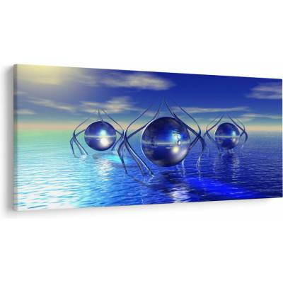 Obraz abstrakcie - voda, jednodielne 200x100 cm