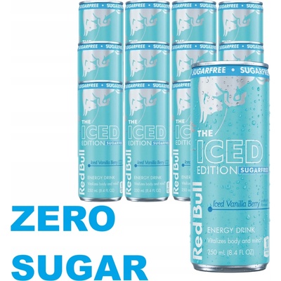 Red Bull Iced Edition bez cukru ZERO, Vanilka a lesní plody 250 ml