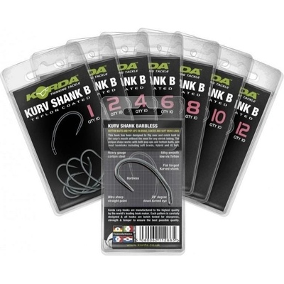 Korda bez protihrotu Kurv Shank Barbless vel.8 10 ks