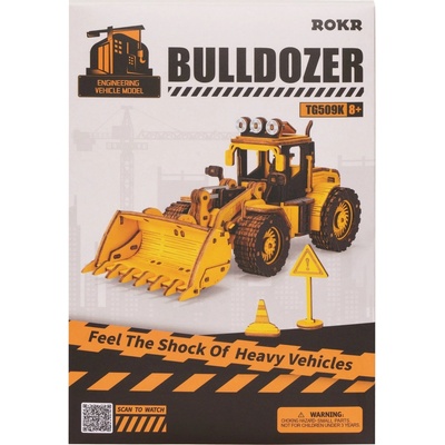 Robotime Rokr 3D dřevěné puzzle Buldozer 211 ks