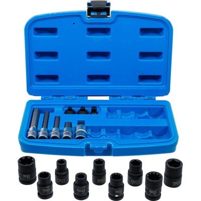BGS Technic BGS 74283 Nástrčné klíče a hlavice 1/4"-3/8"-1/2" pro brzdové třmeny (Sada 17 dílů) – Hledejceny.cz