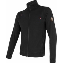 Sensor Merino Upper mikina celozip černá