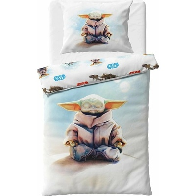Carbotex Obojstranné bavlna obliečky Star Wars Hviezdne vojny motív Baby Yoda 100% bavlna 70x90 140x200