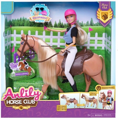 iMex Toys Anlily Žokejka s koněm a příslušenstvím