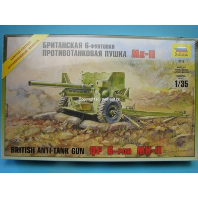Zvezda British Anti Tank Gun QF 6 PDR MK II 1:35