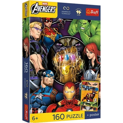 Trefl Marvel Hrdina dňa + plagát 160 dielov