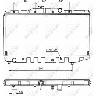 Chladič vody pro motor NRF 526711