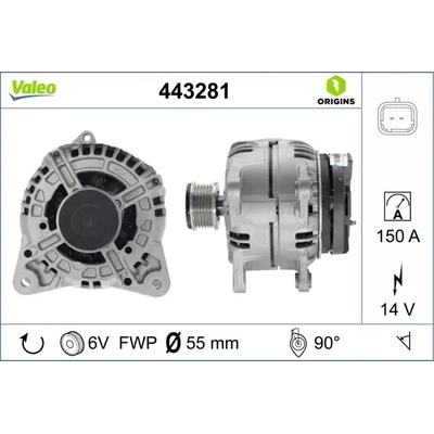 VALEO Alternátor VALEO ORIGINS NEW VA 443281