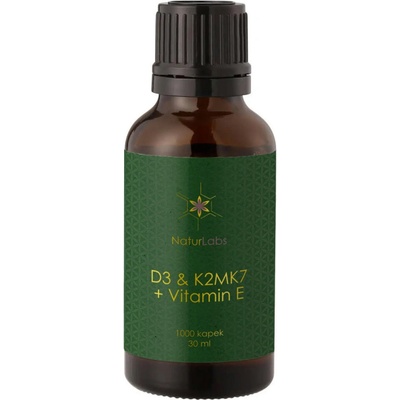 NaturLabs Vitamin D3 + K2 + E 500 dávek extra silný 1000 IU