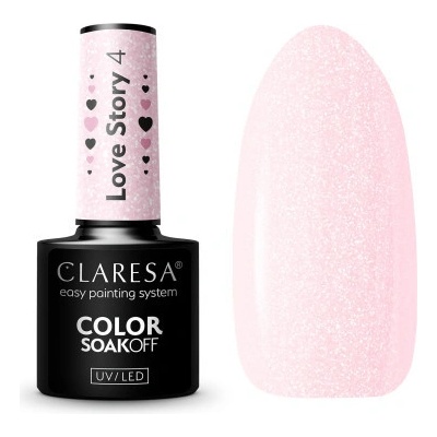 Claresa gel lak Love Story 4 Růžová 5 ml