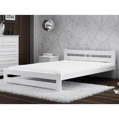 AMI Nábytek masiv VitBed Lux s roštem bílá