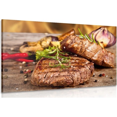 Obraz grilovaný hovězí steak - 60x40