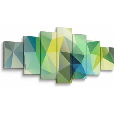 Obraz geometrické abstrakcie, sedemdielne 210x100 cm