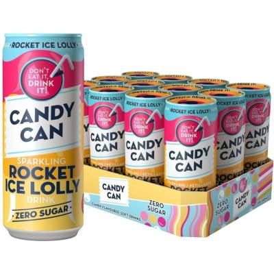 Candy Can Rocket Ice Lolly bez cukru 12 x 330 ml