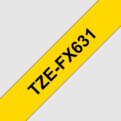 TZE-FX631 žltá / čierna 12 mm
