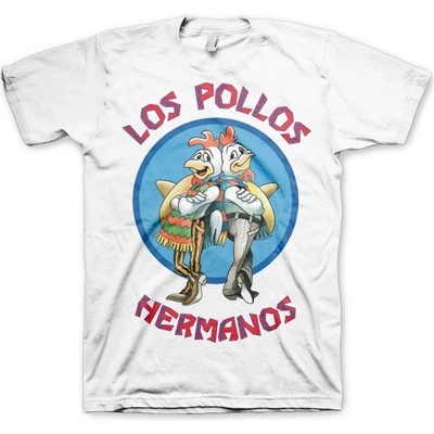 Tričko s potiskem Breaking Bad LOS POLLOS HERMANOS pánské bílá