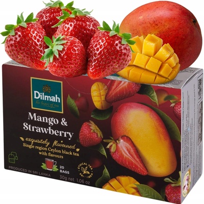 Dilmah Mango Strawberry čierny čaj 20 x 1,5 g