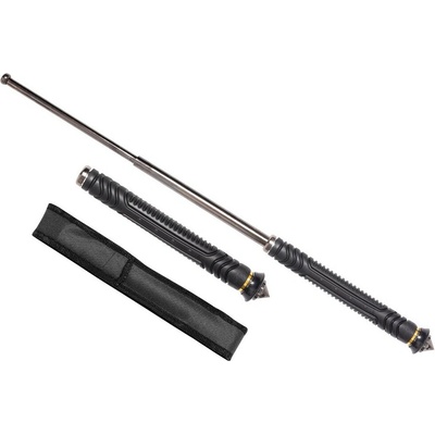 Bullshop Teleskopický obušok BSH ADVENTURE P-117 21″ 52 cm Titanium Black s rozbíjačom skla a puzdrom