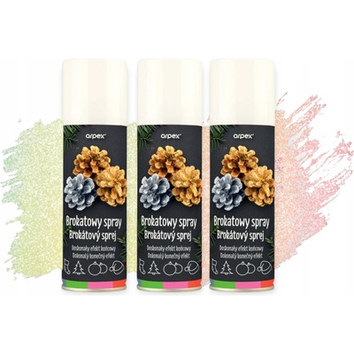SADA Trblietavý sprej MULTICOLOR Arpex 3x100ml dekorácie vianočné ozdoby