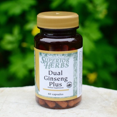 Swanson Dual Ginseng Plus 60 kapslí