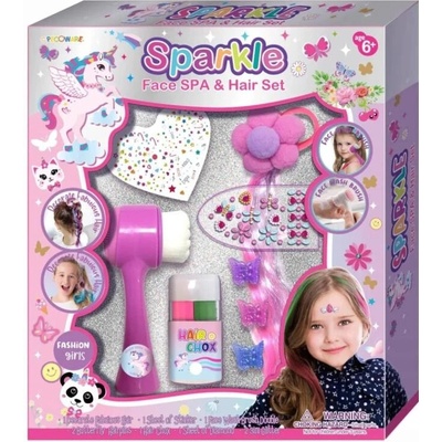 Sparkle Kosmetická sada dětské vlasové studio křídy na vlasy s doplňky