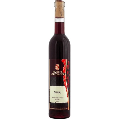 Pivnica Orechová Dunaj Hrozienkový Výber Červené Sladké 11% 0,5 l (čistá fľaša)