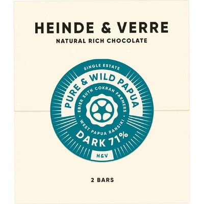 Heinde & Verre 71% hořká čokoláda Pure & Wild Papua 70 g