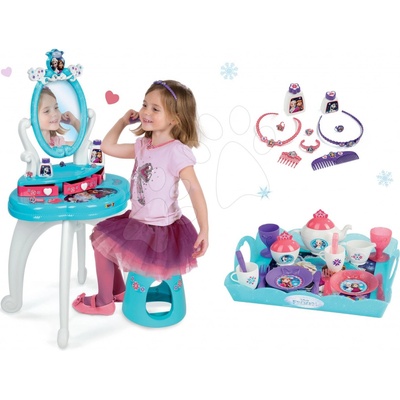 Smoby dětský kosmetický stolek a čajová sada Frozen