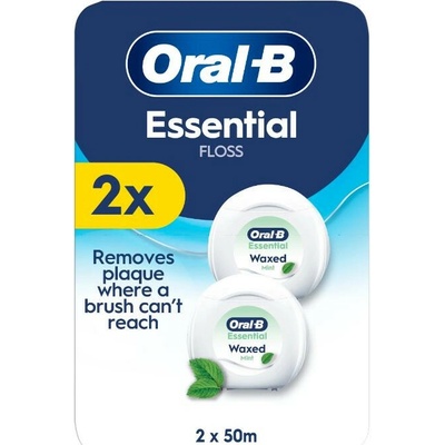 Oral-B Essential Floss Mint zubná niť voskovaná 2 x 50 m
