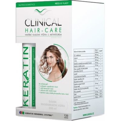 Clinical Hair Care 120 tobolek 4měsíční kúra + keratin 100 ml