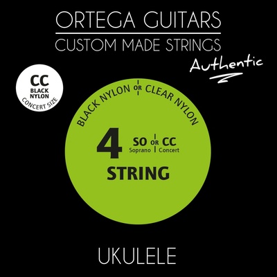 ORTEGA Custom Made Strings set BK Authentic Concert Ukulele 4 String