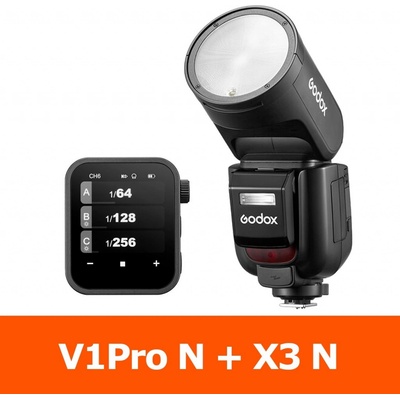 Godox V1 Pro N pro Nikon s řídící jednotkou X3 TTL HSS