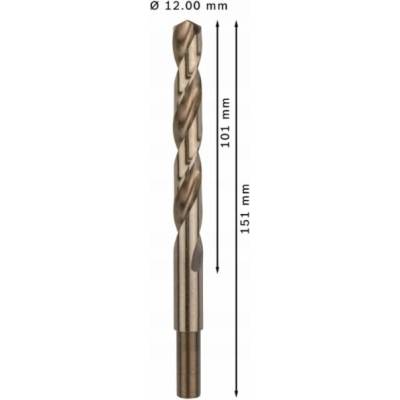 Format Formát vrtáku: Spirálový vrták HSS-Co. Válcový vrták 12 mm