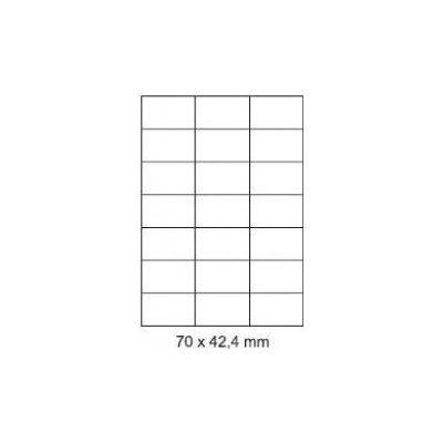 AGIPA Etibox Etikety univerzálne 70 x 422mm A4 matné biele