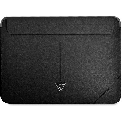 Guess Saffiano Triangle Metal Logo 3666339039868 černá
