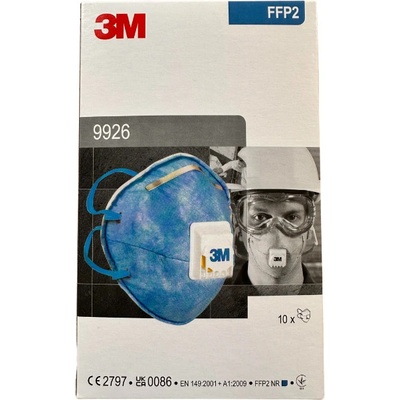3M 9926 Filtrační polomaska FFP2 NR D pro svářeče s ventilkem