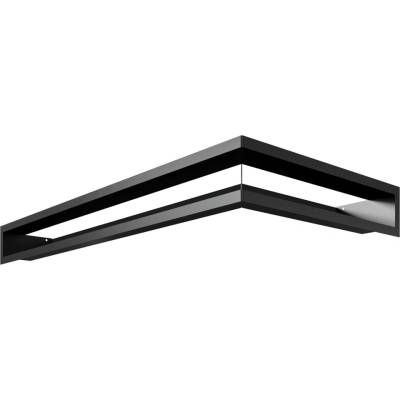 Kratki Rohová mriežka LUFT 800 x 400 x 90 mm ľavá čierna 45S
