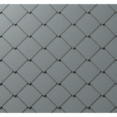 Prefa Falcovaná šablona 440 x 440 Základní šablona Stucco P.10 Světle šedá